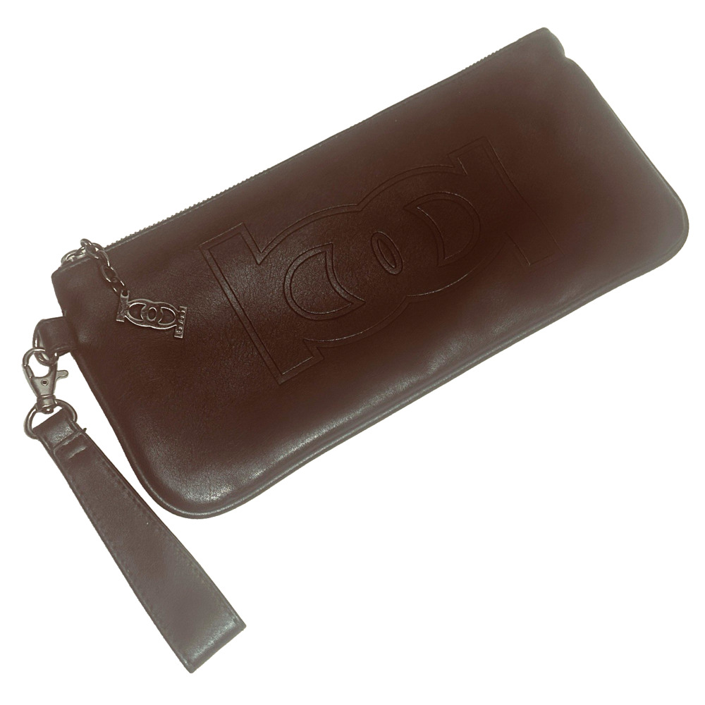 Bebe Clutch Wristlet Handbag Med Black Faux Leather Embossed Logo Purse Bag